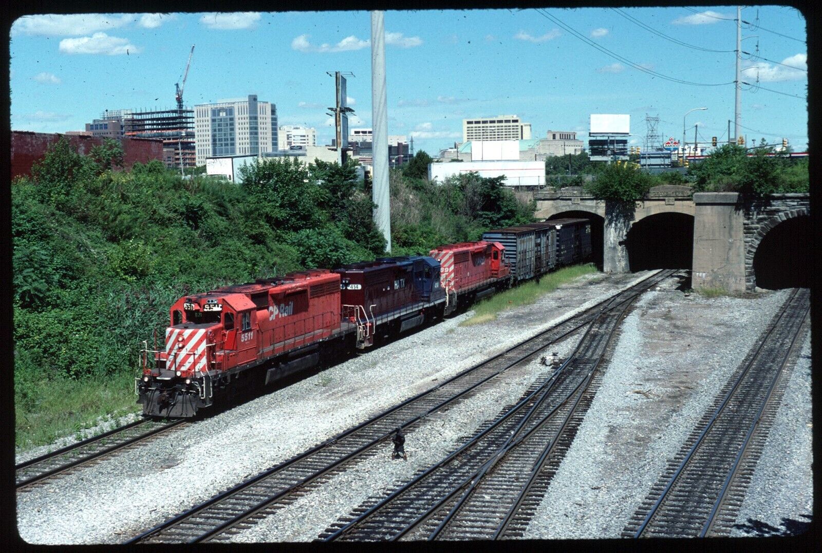 Original Rail Slide - CP Canadian Pacific 5511+ Philadelphia PA 8-24-1997