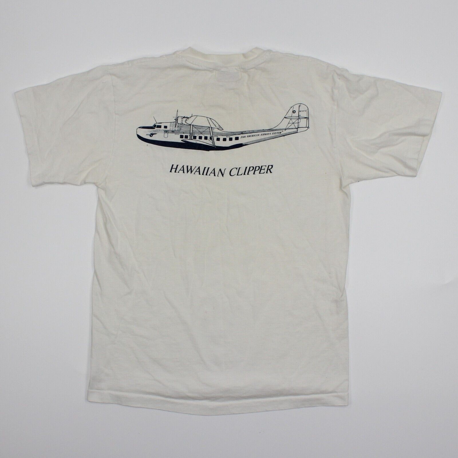 Vintage PAN AM Airlines Airways Hawaiian Clipper Single Stitch T-Shirt Men’s M