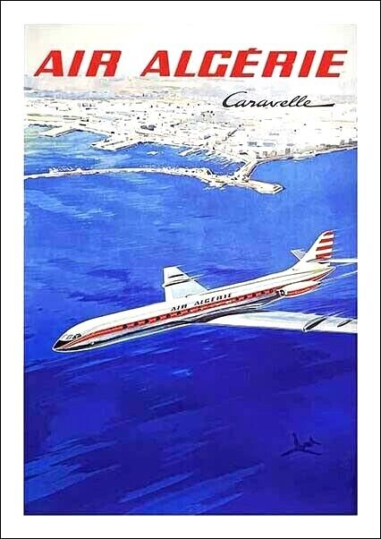 Air Algérie - Sud Aviation Caravelle - Travel - 260gsm Giclée Art Print
