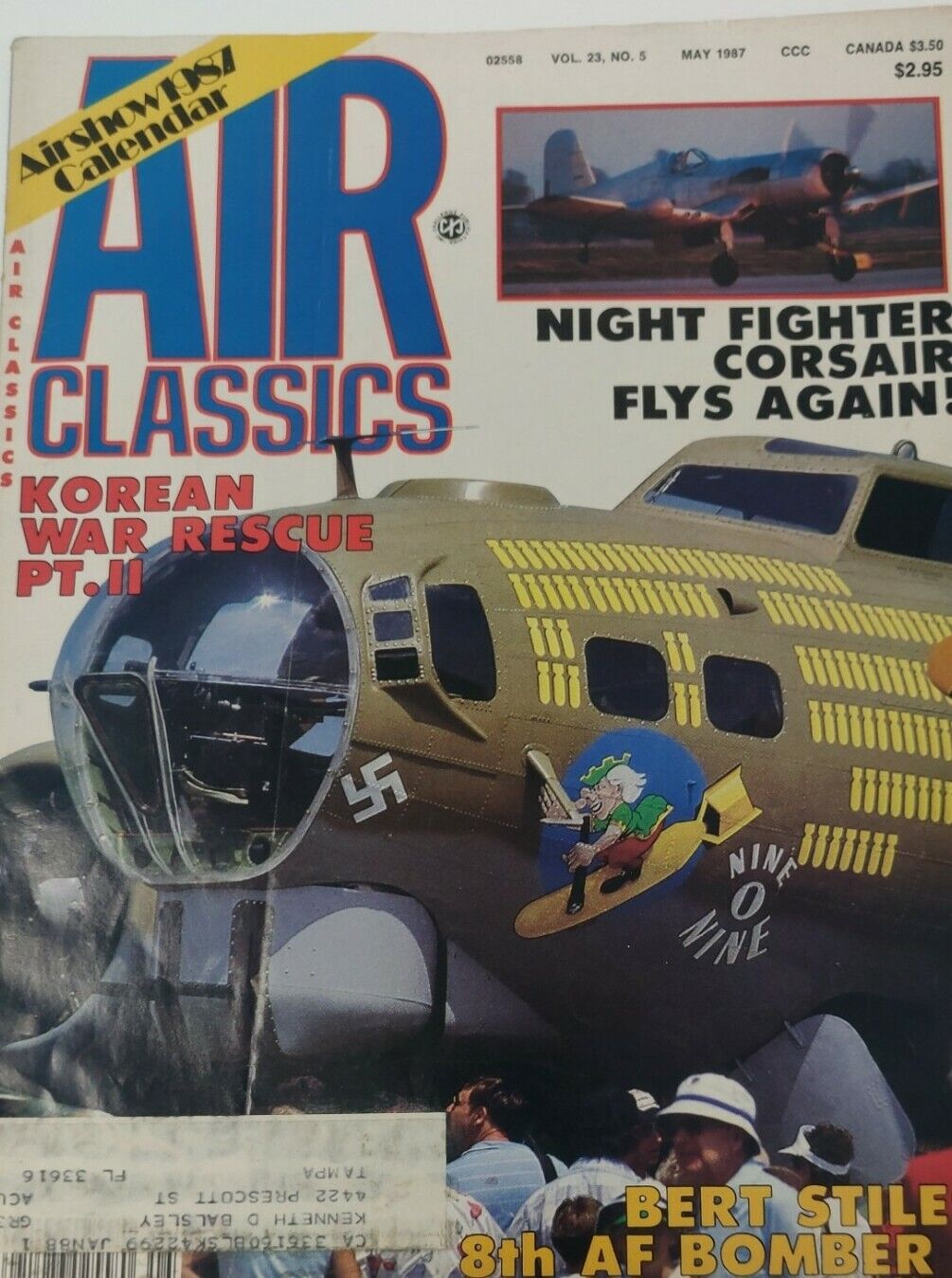 Air Classics Magazine, Vol. 23 No. 5 May 1987 Korean War Rescue Bert Stiles