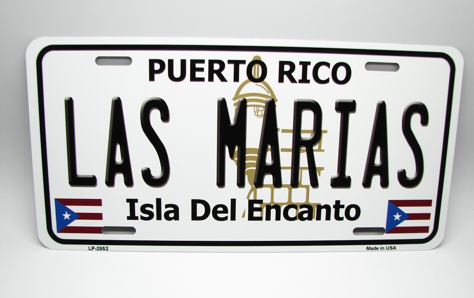 PUERTO RICO LAS MARIAS ISLA DEL ENCANTO METAL CAR LICENSE PLATE 