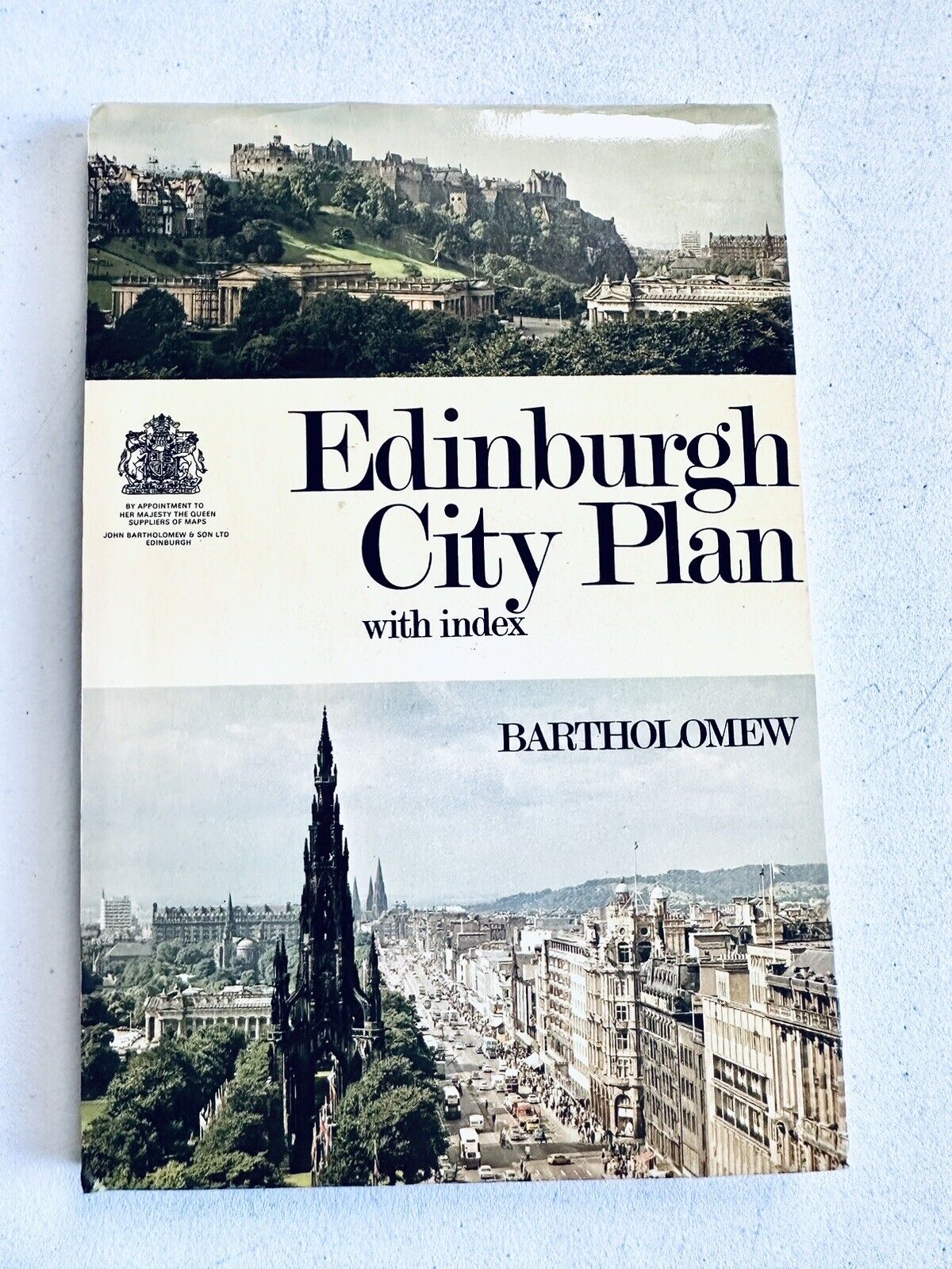 Vintage 1979 EDINBURGH Scotland City Plan Bartholomew Map 