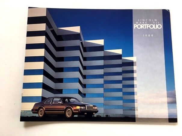 1988 Lincoln Mark VII Original Car 20-page Sales Brochure Catalog -  LSC