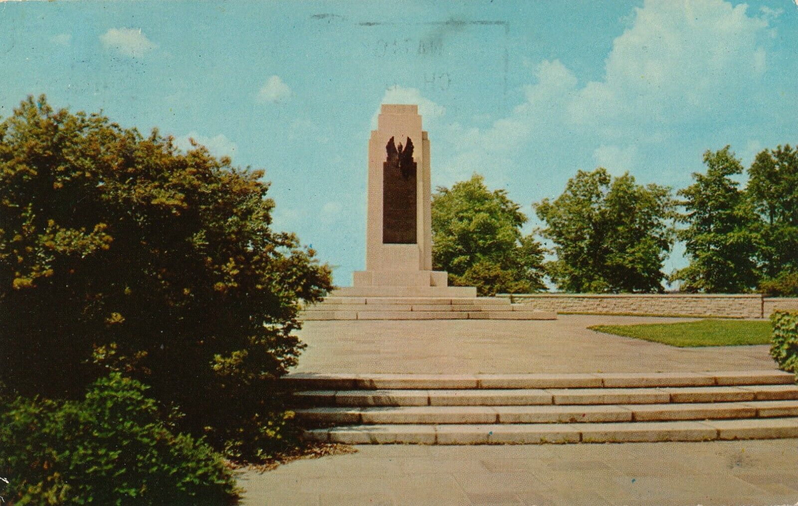 Wright Brothers Memorial in Dayton, Ohio OH 1975 posted vintage postcard