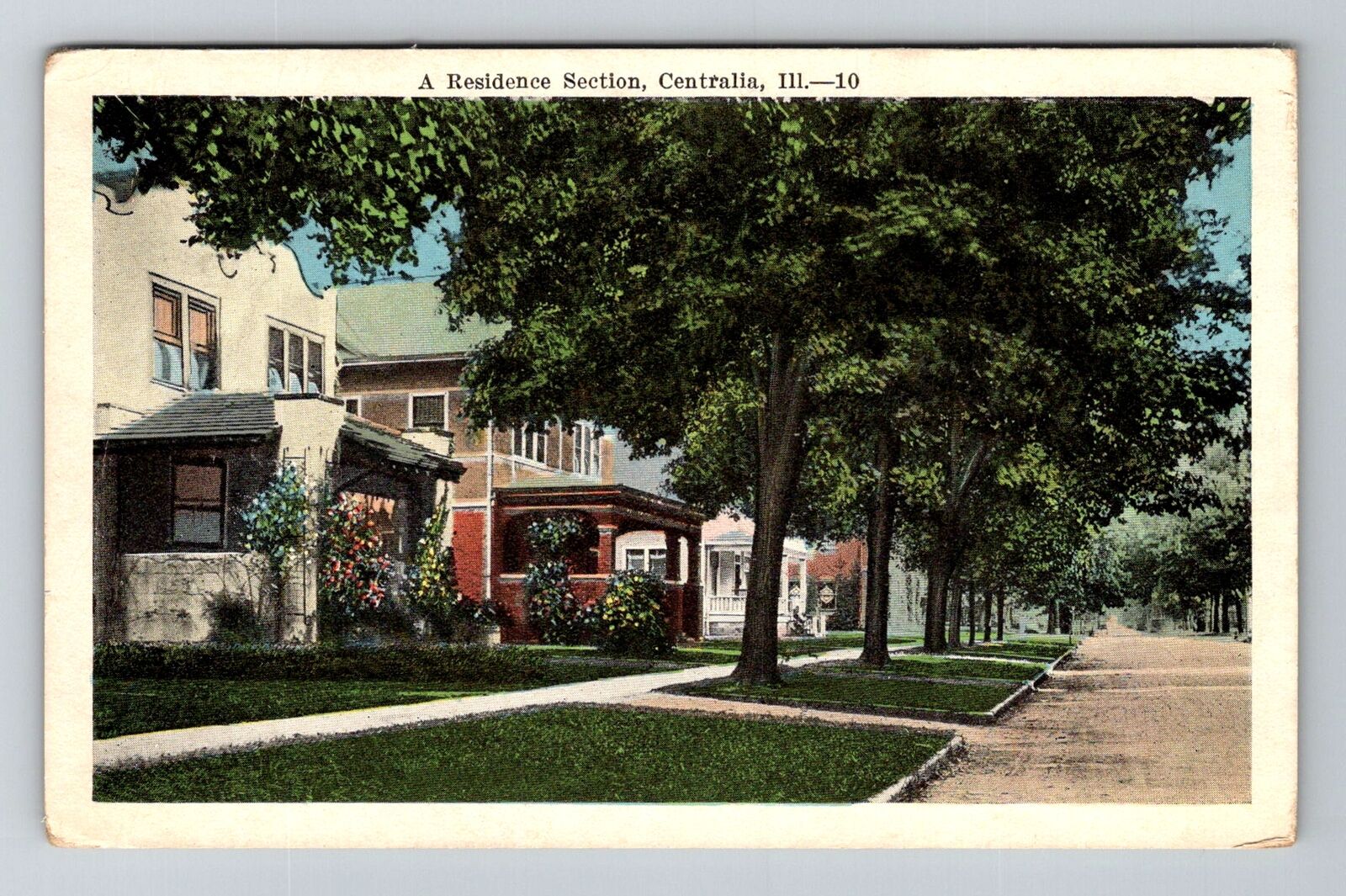 Centralia, IL-Illinois, A Residence Section Antique, Vintage Souvenir Postcard
