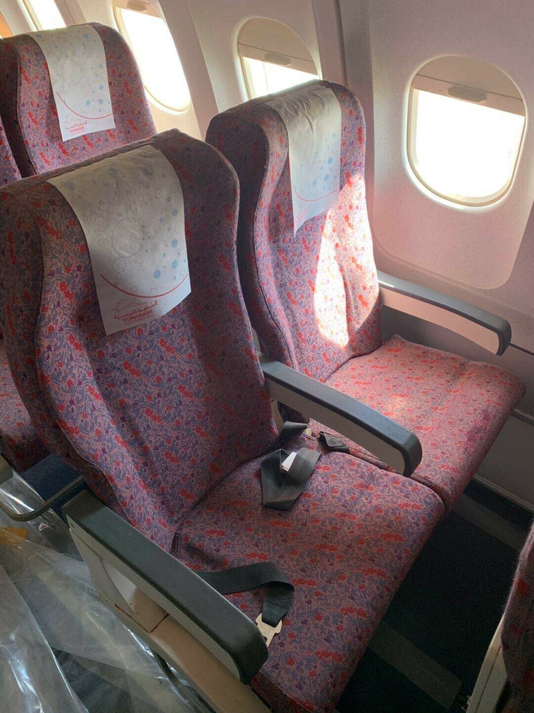 Aviation Collectables-Tunis Air A300-600 Eonomy Class Seat, A pair for two seats