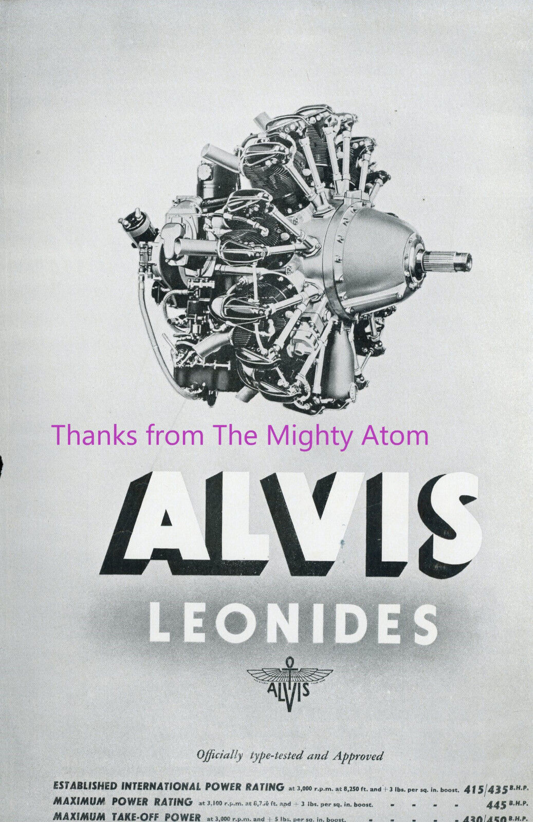 WW2 1940 ALVIS LEONIDES AERO ENGINES - BRITISH POWER BOATS Ads FROM JANES RAF RN