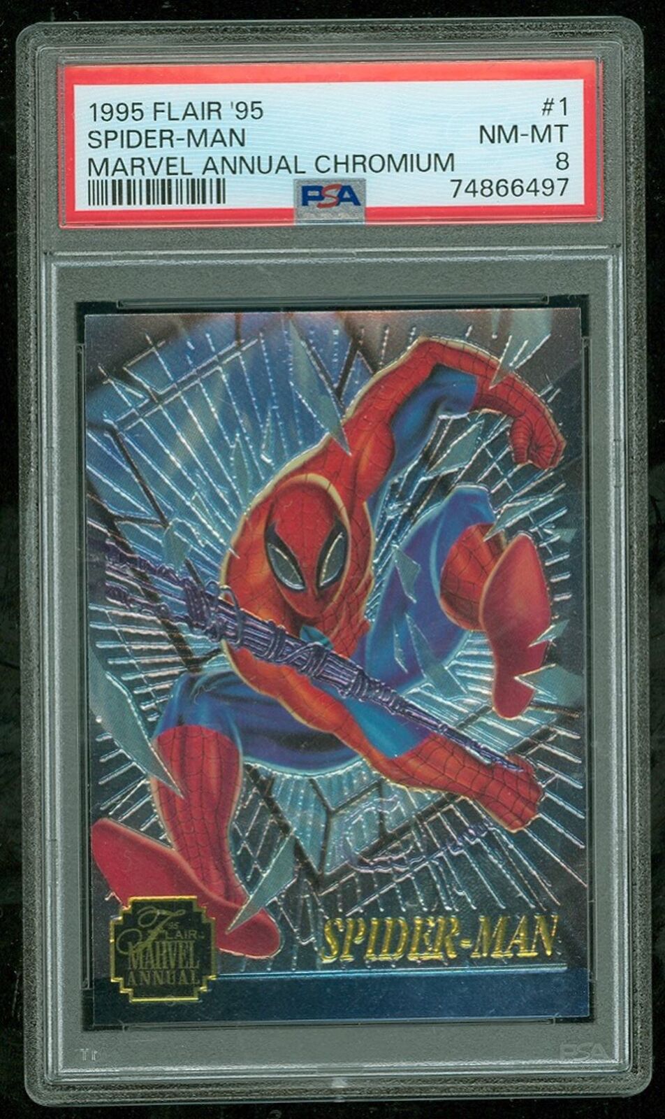 1995 Flair \'95 #1 Spider-Man PSA 8