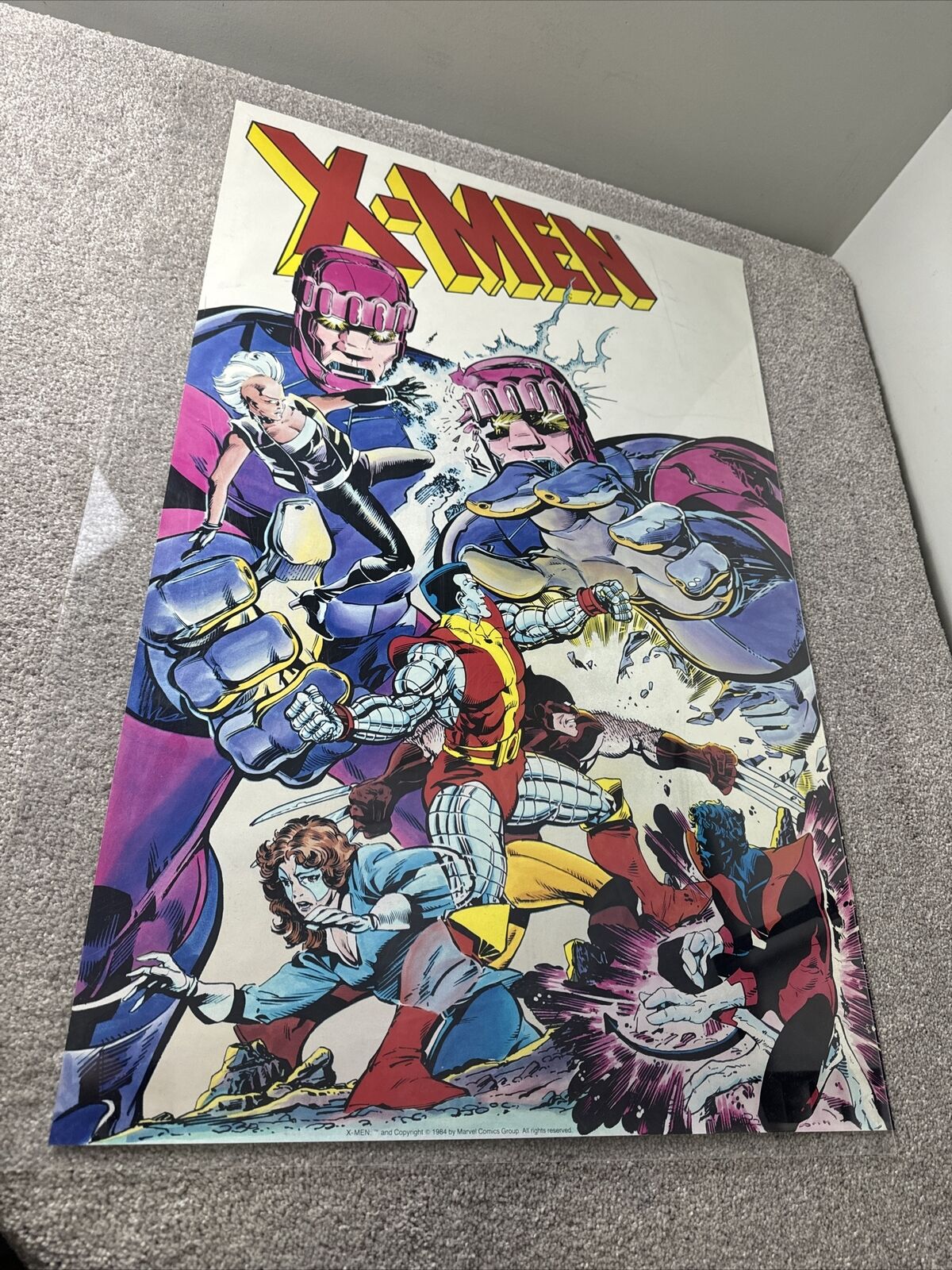 Marvel Super Heroes Poster  1984 X-Men Sentinels Jackson Guice Excellent