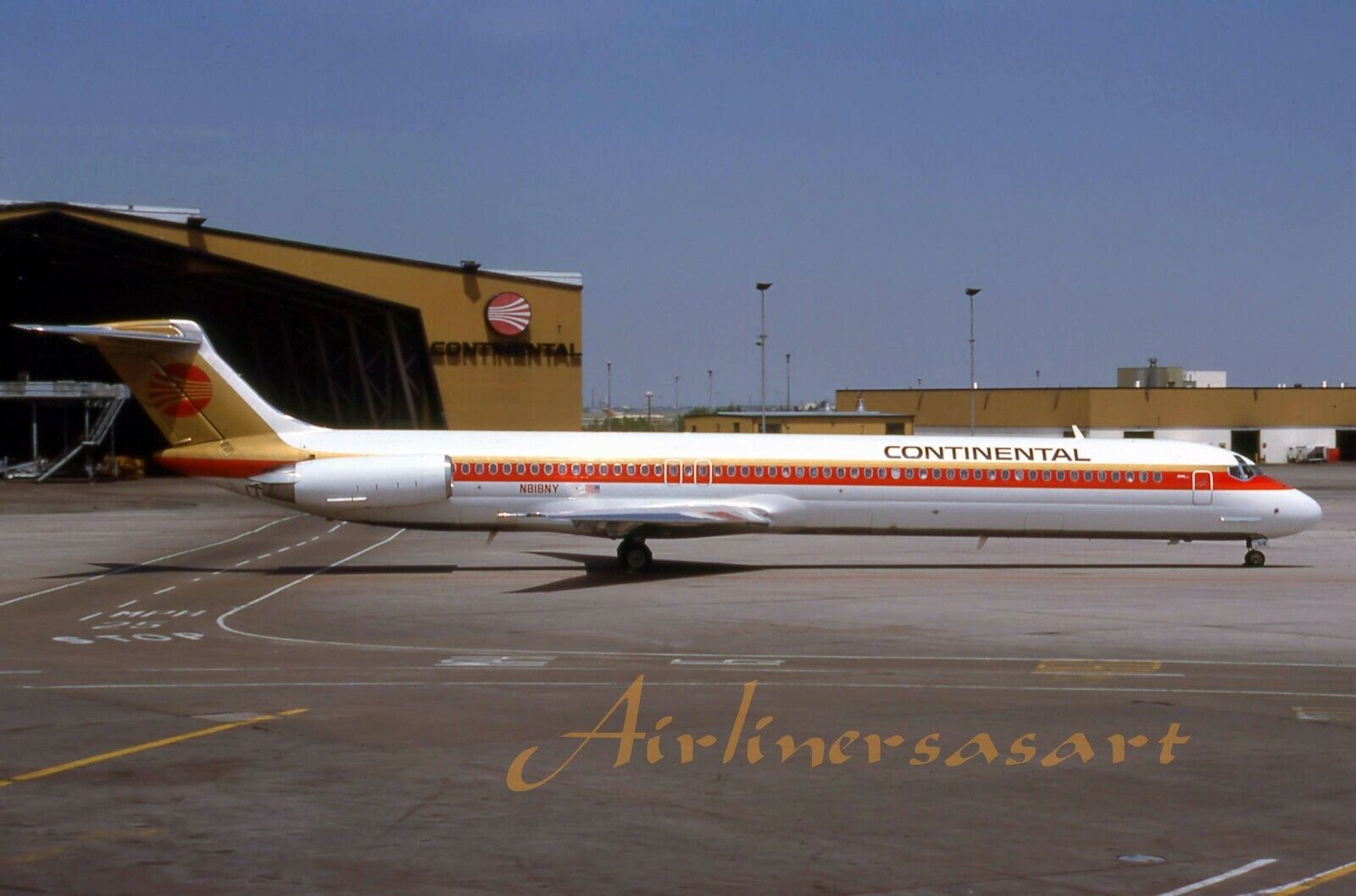 Continental Airlines McDonnell Douglas MD-82 at DEN in 1987 8\