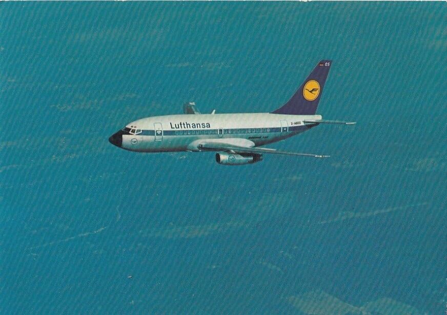 Postcard Airplane Lufthansa Boeing 737 City Jet