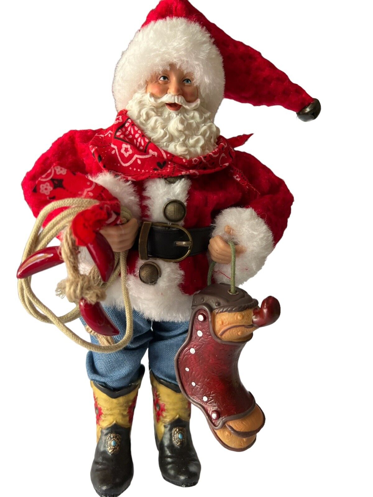 Ashland Collectible Western Themed Santa Figurine Western Christmas