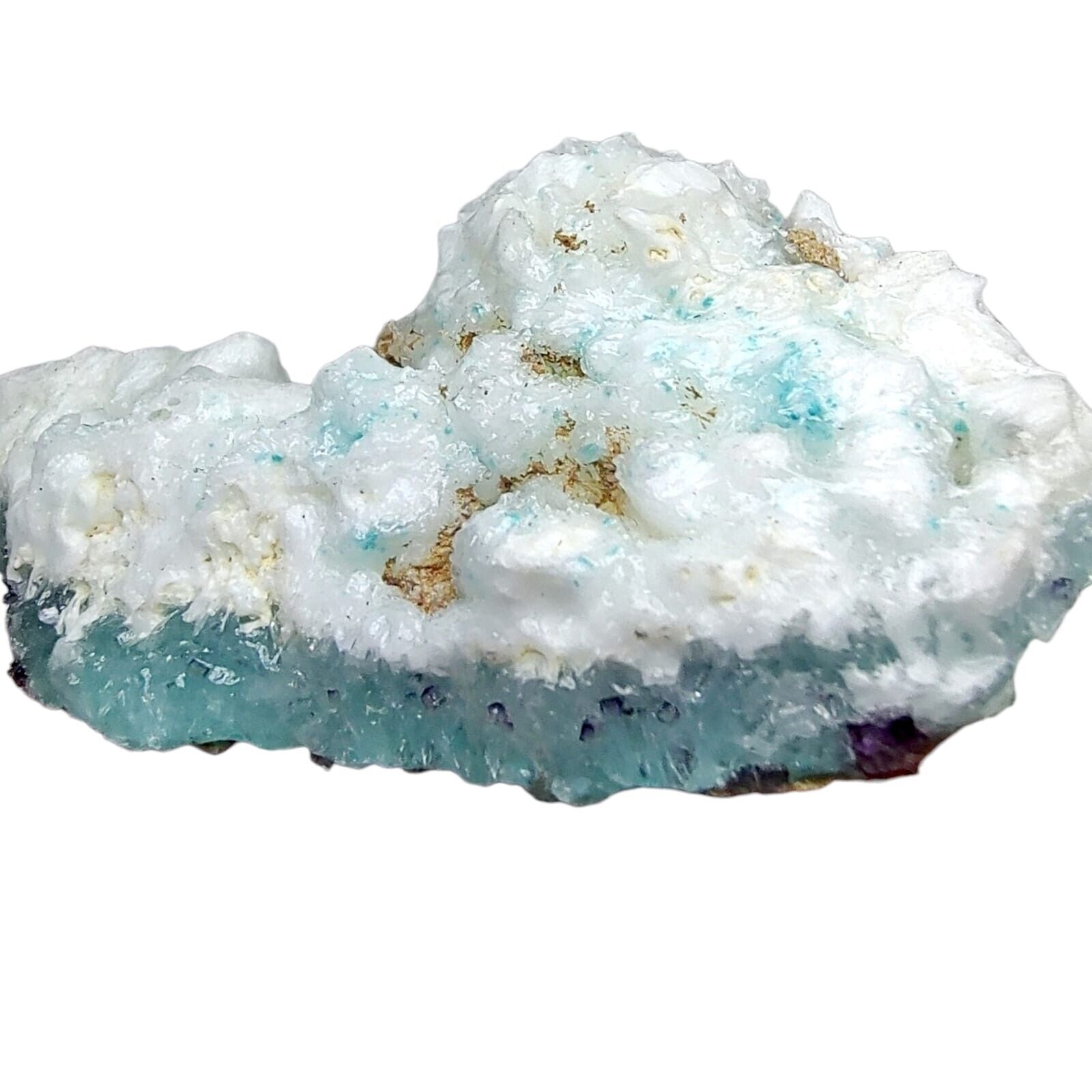 47g Auricalcite Fluorite Hydrozincite Rare - Ojuela Mine, Natural, MX