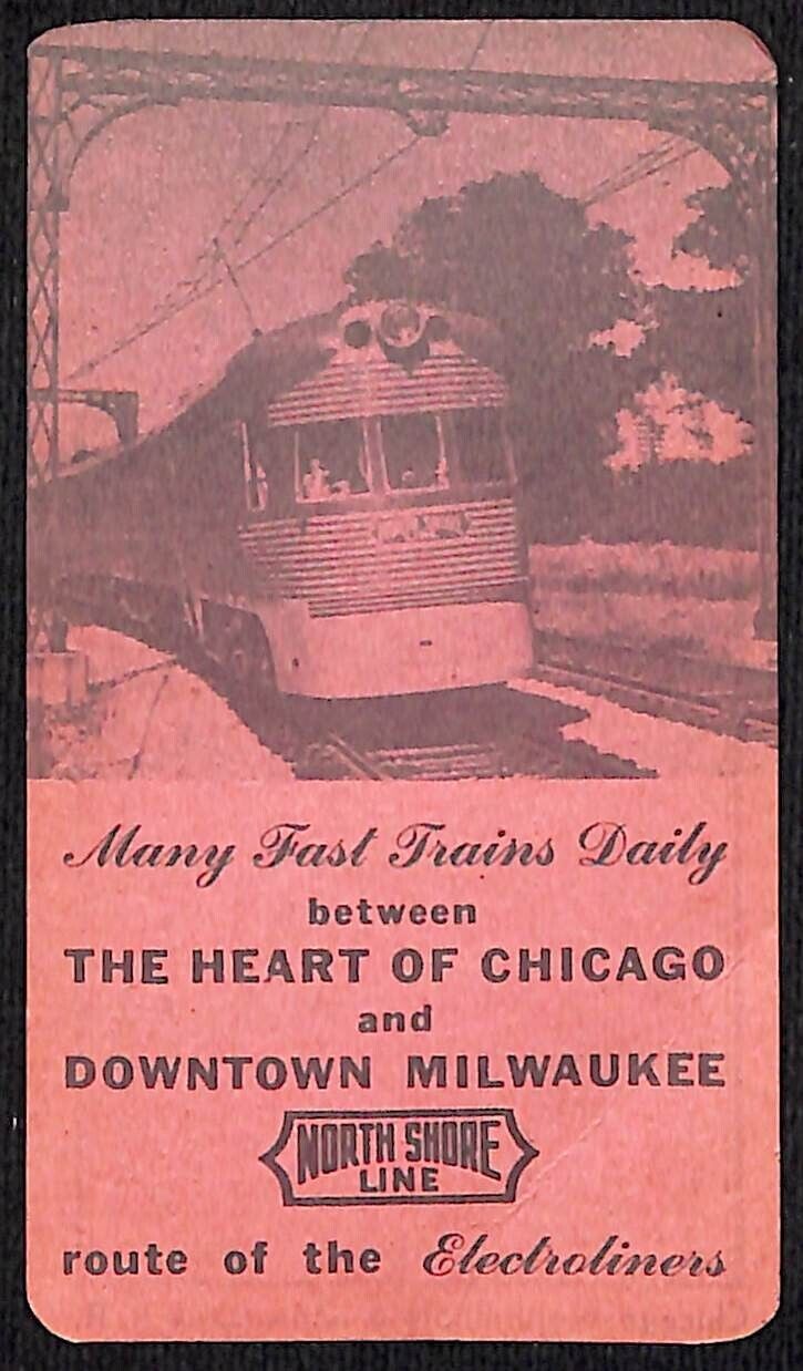 1946 Chicago North Shore & Milwaukee Railroad Pocket Calendar