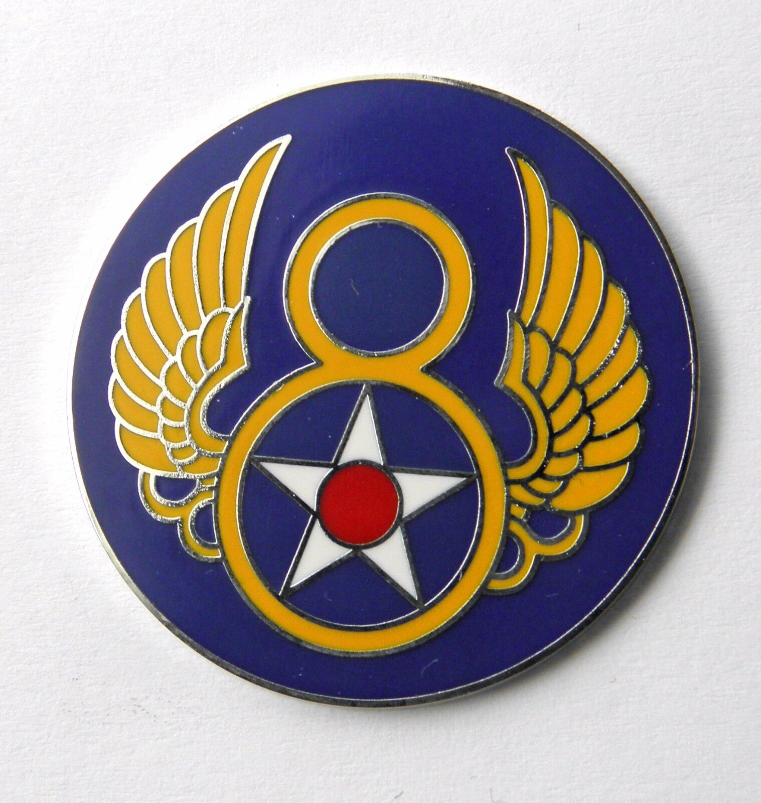 USAF UNITED STATES 8TH AIR FORCE LARGE PIN BADGE 1.5 INCHES US