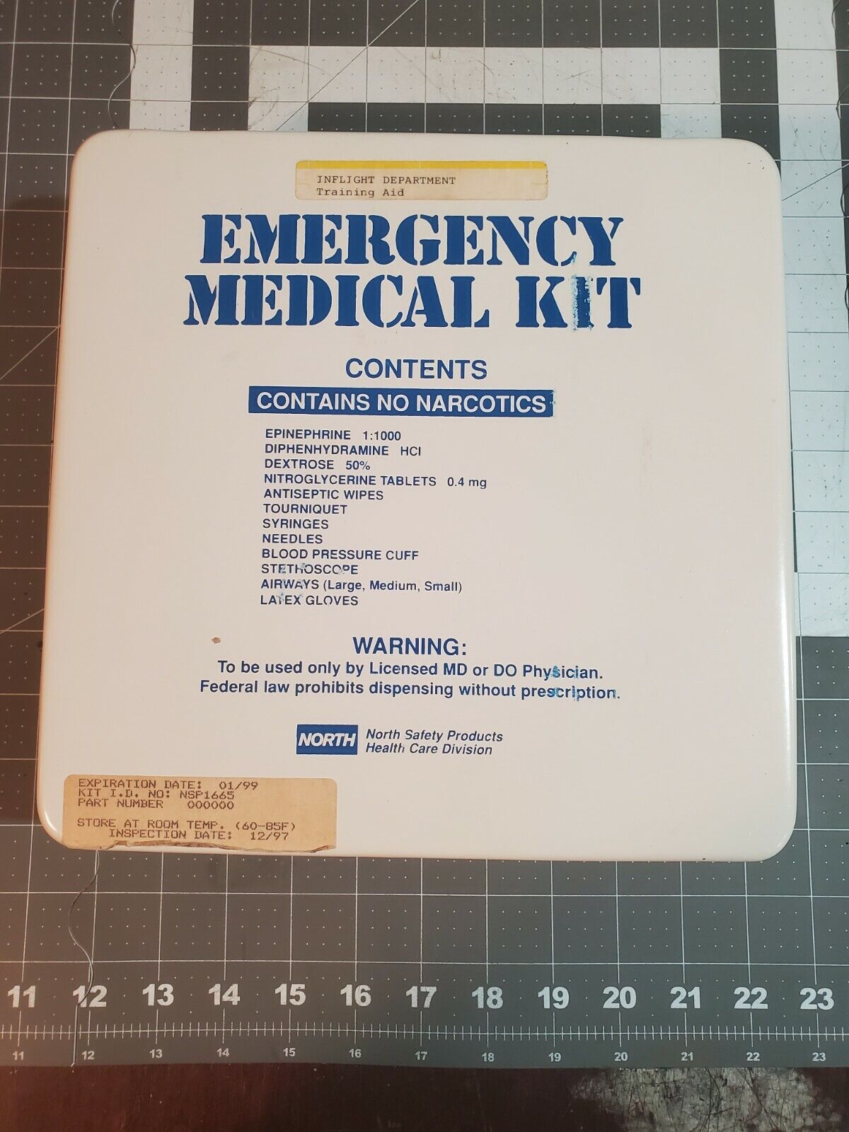 Vintage Emergency Medical Kit Inflight Department Training Aid *Read Description