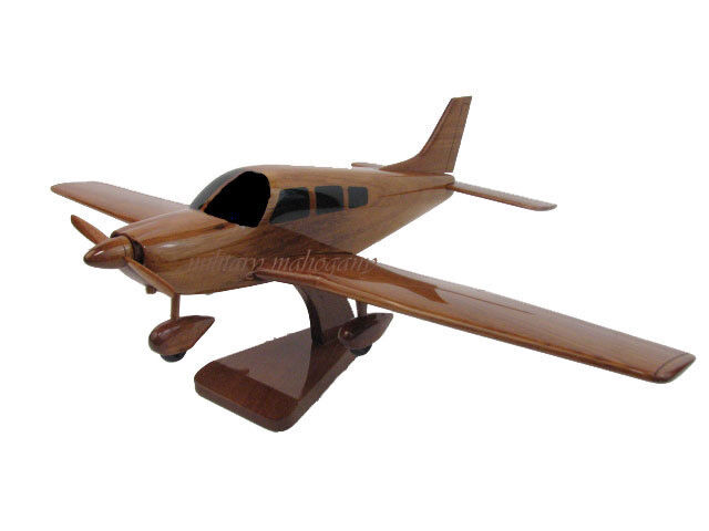 PA-28 Piper Archer Cherokee Wood Wooden Private Pilot Aviation Airplane Model