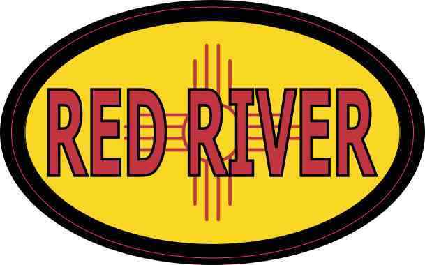 4 x 2.5 Oval New Mexico Flag Red River Sticker Car Truck Vehicle Bumper Decal