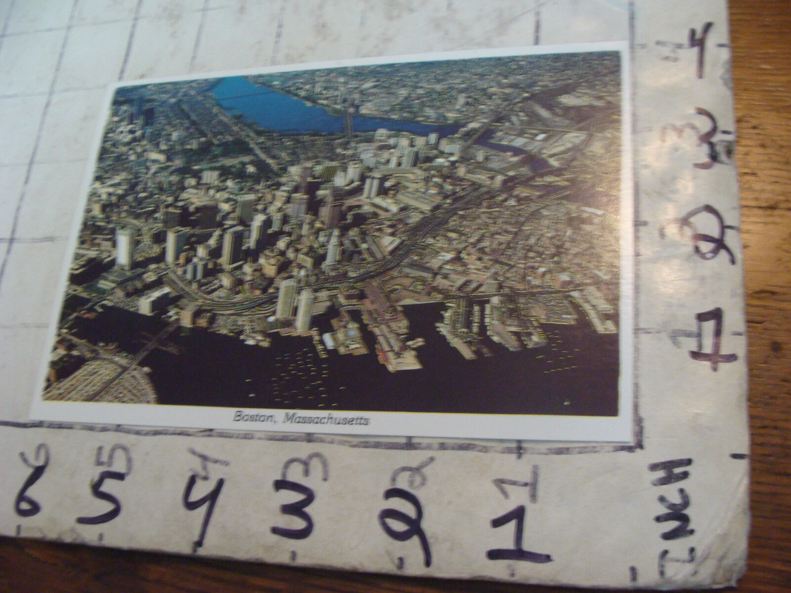 Kennett Neily Postcard: 1983 BOSTON Mass AERIAL VIEW  #2