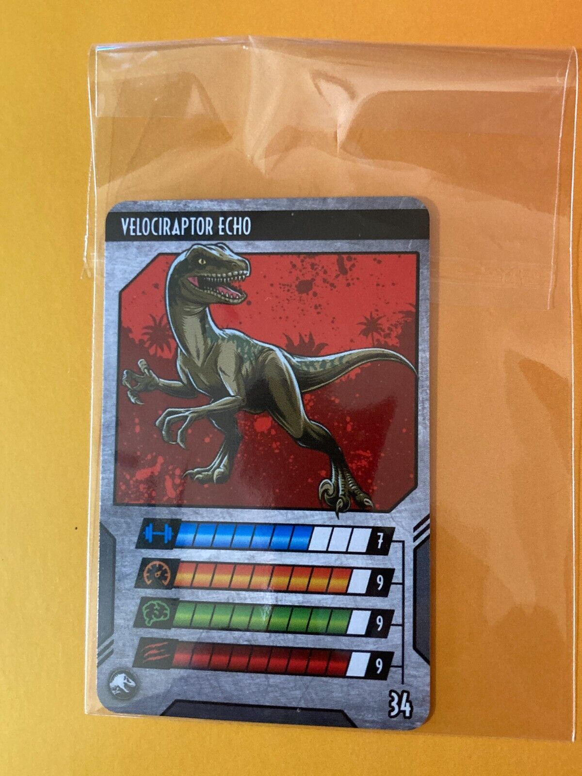 2017 Mattel Jurassic World Trading Card Velociraptor (Echo) #34