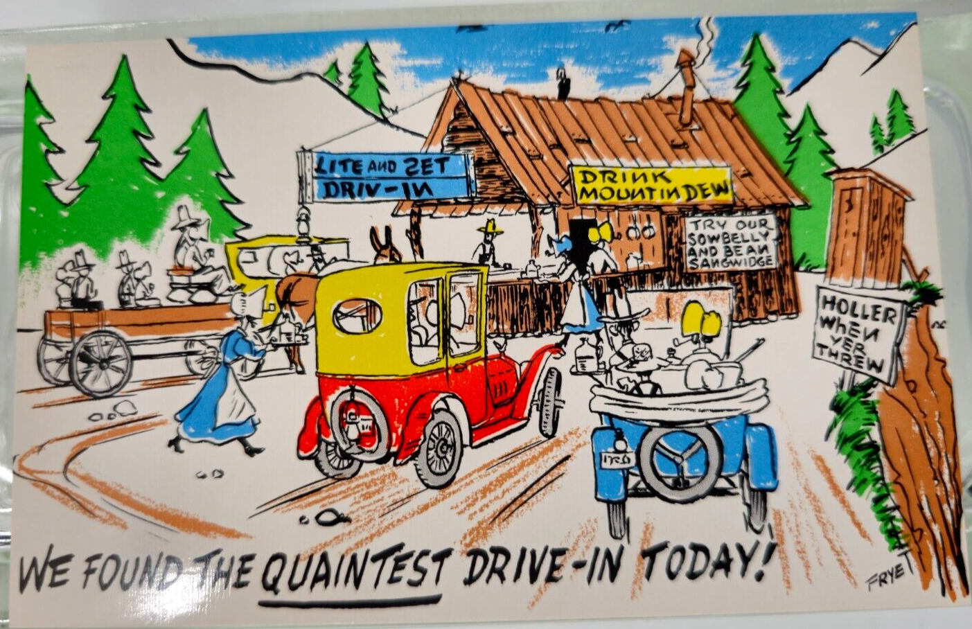 Highway Humor Comic PostCard- Frye & Smith H-405 