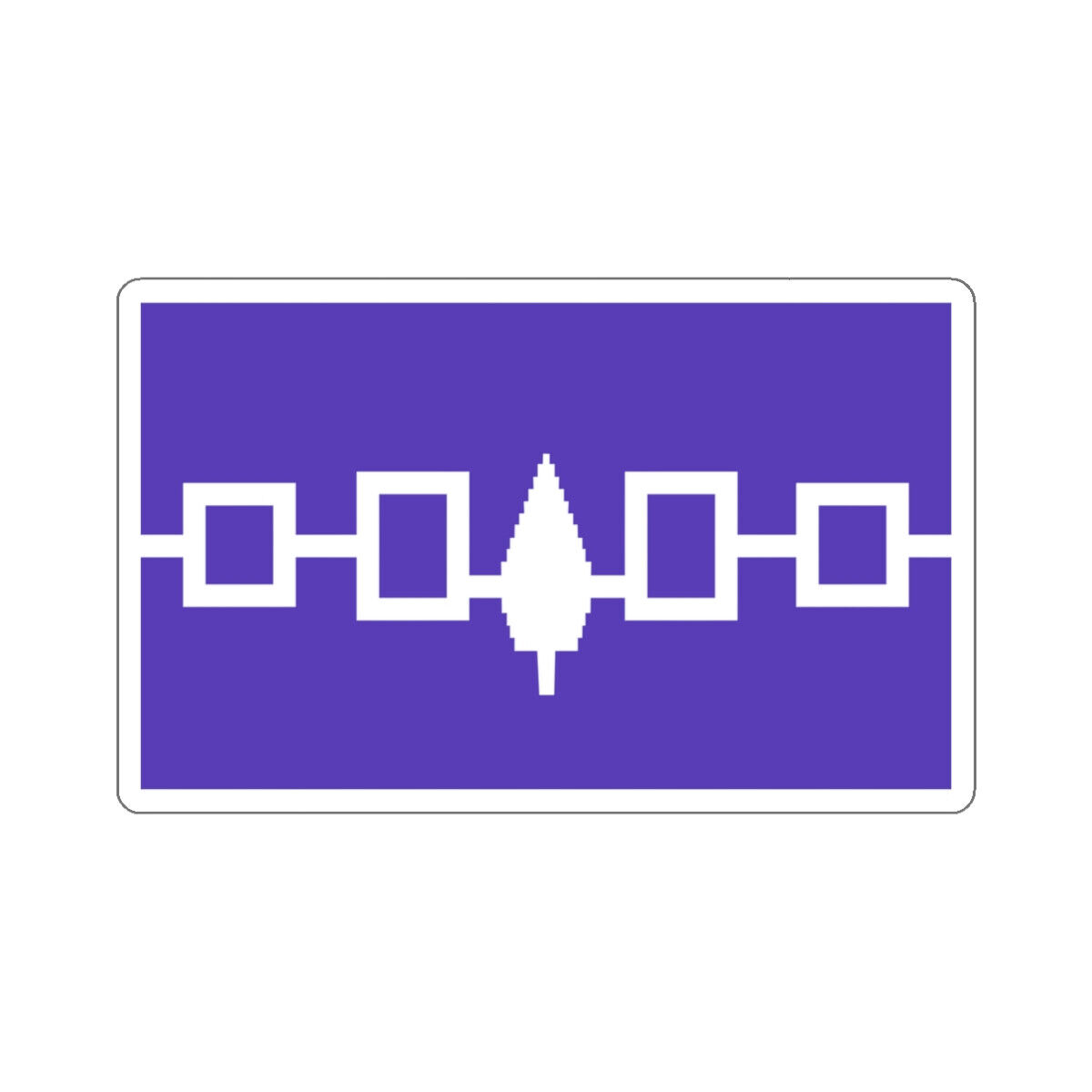 Flag of the Iroquois Confederacy STICKER Vinyl Die-Cut Decal