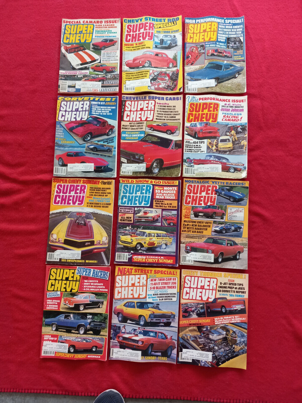 38 Rare SUPER CHEVY Magazines 1985(3), '86(8), '87(12), '88(9), '89(5), '90(1)