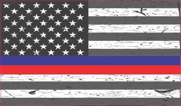 5X3 Rustic American Flag Blue Lives Red Line Matter Magnet Vinyl Support Magnets