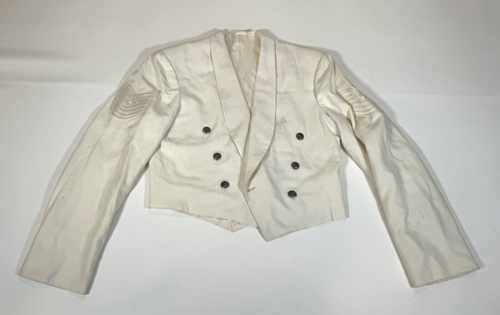 USAF Air Force 1950s Vintage Enlisted White Mess Dress Uniform Jacket Size 42
