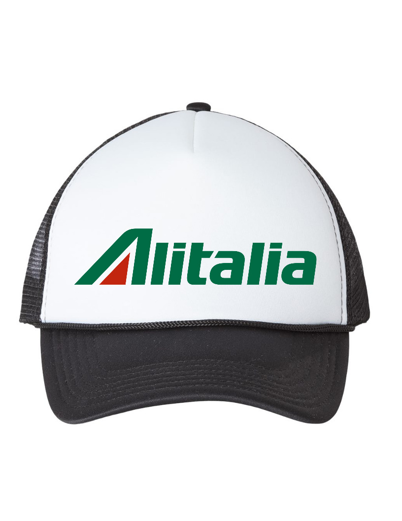 Alitalia Italian Airline Logo Travel Souvenir Retro Vintage Trucker Hat Cap