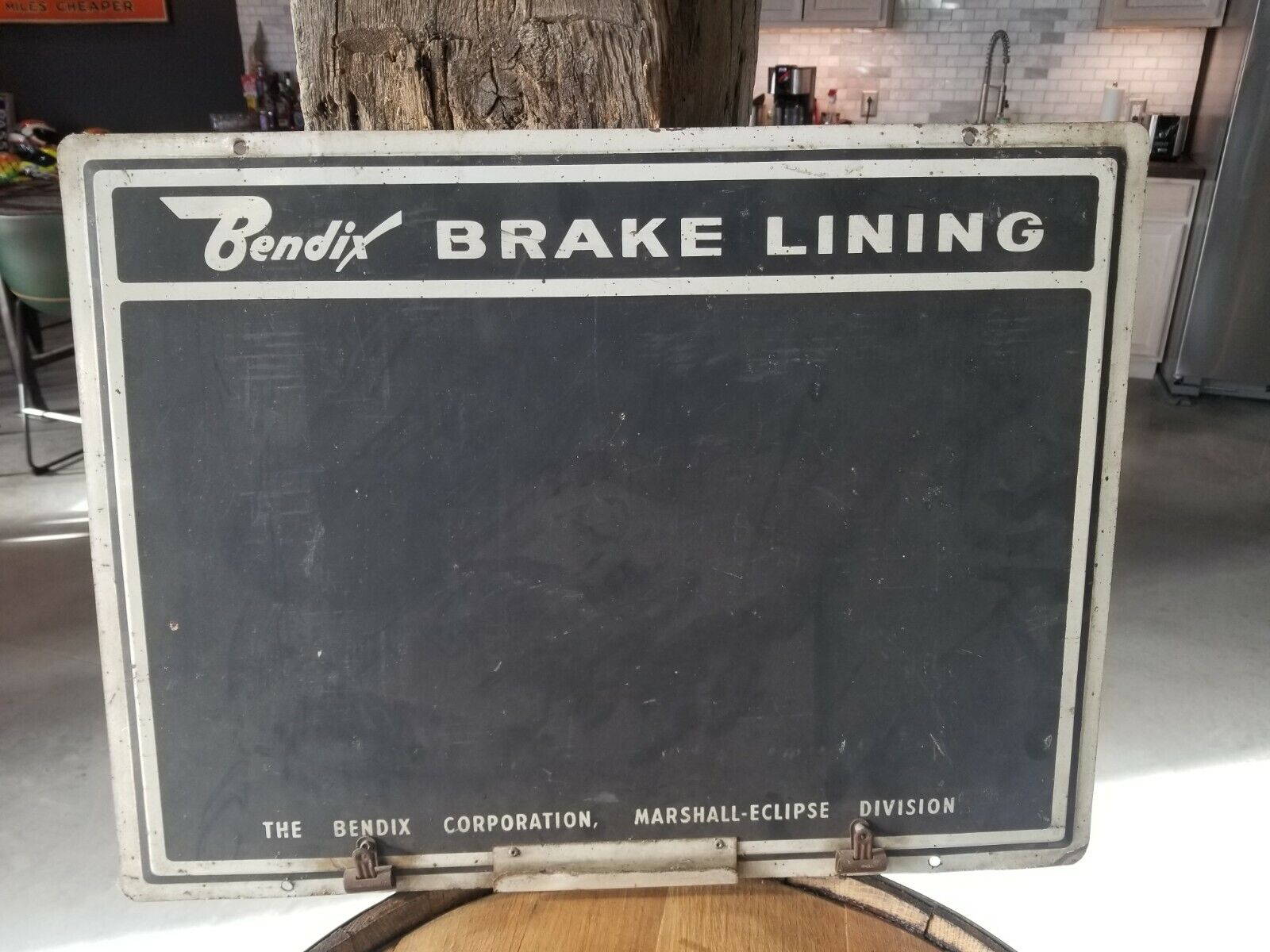 Vintage Bendix brake linings garage chalkboard inv#256