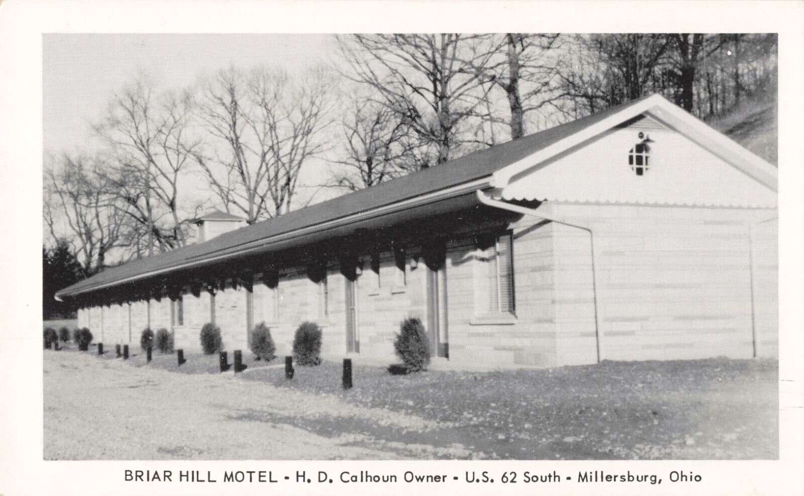 Briar Hill Motel U.S. Highway 62 South Millersburg Ohio OH c1940s Postcard