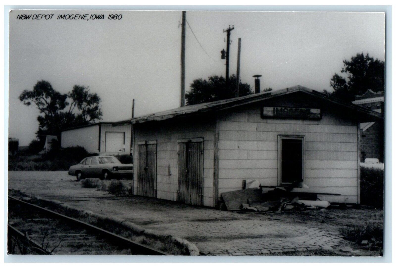 c1980 N&W Depot Imogene Iowa IA Railroad Train Depot Station RPPC Photo Postcard