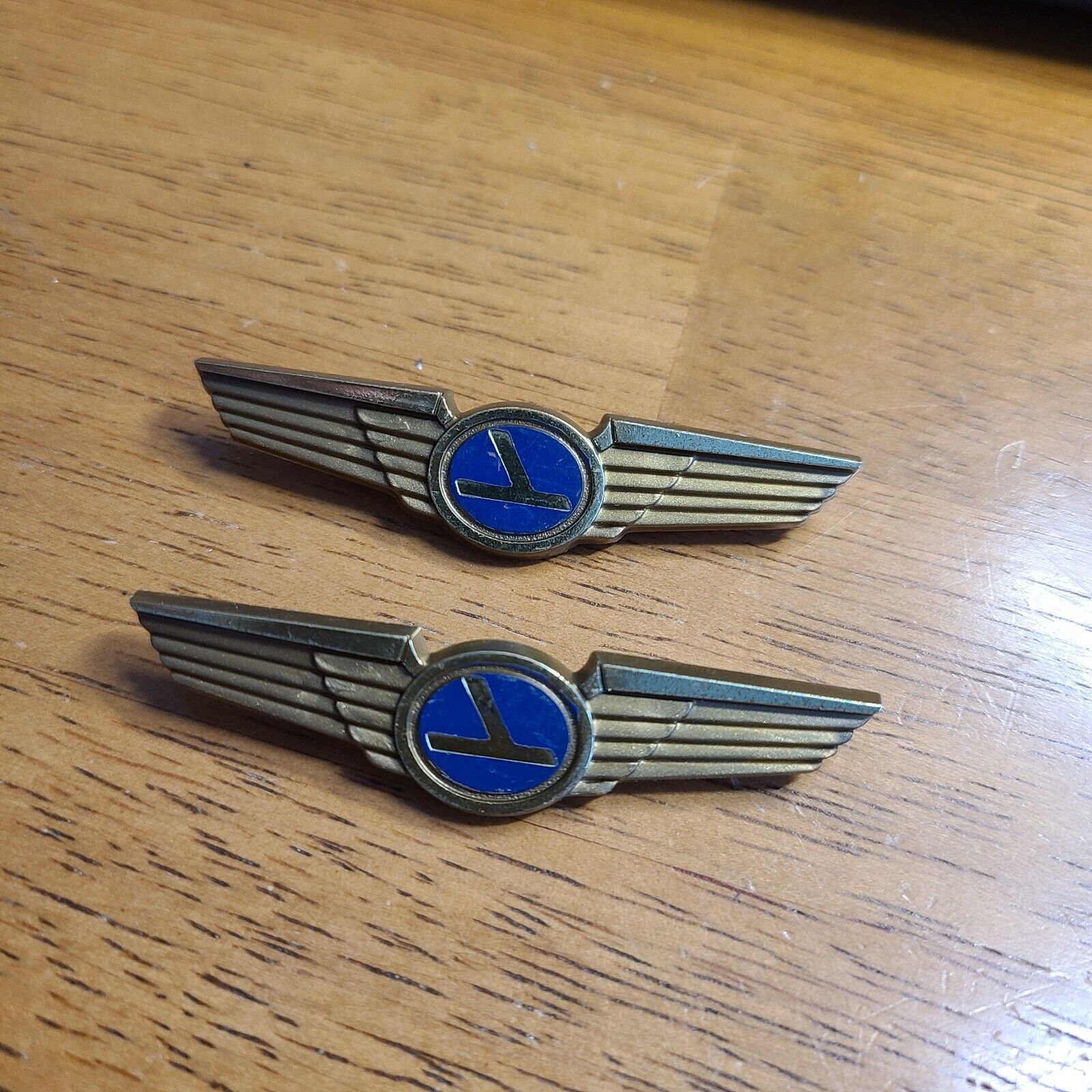 2 Eastern Airlines Wings Pin Vintage 1970s USA Stoffel Seals Tuckahoe NY 