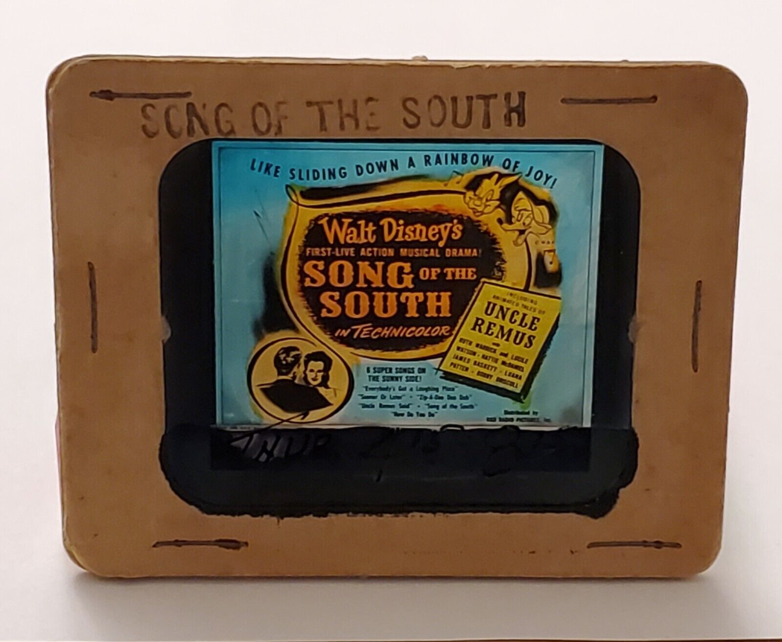 Rare Song of the South Walt Disney movie theater glass slide 1946 not DVD