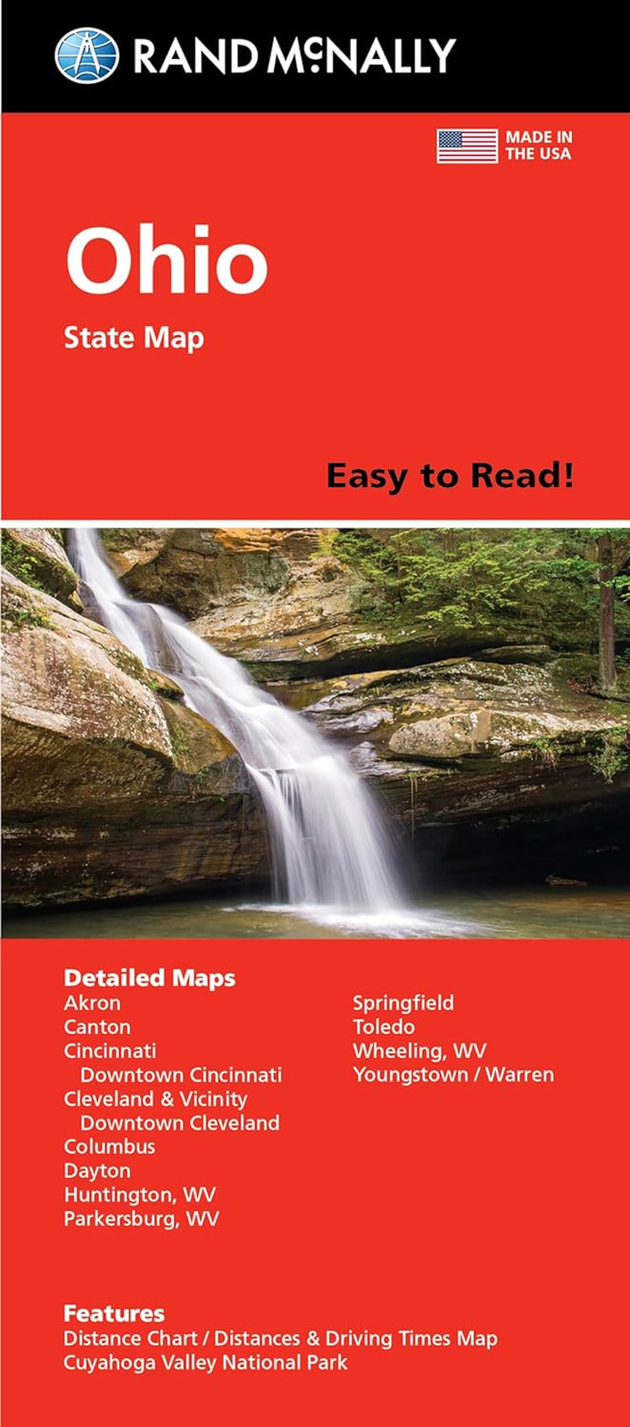 Rand Mcnally Easy to Read Folded Map: Ohio State Map - NEW
