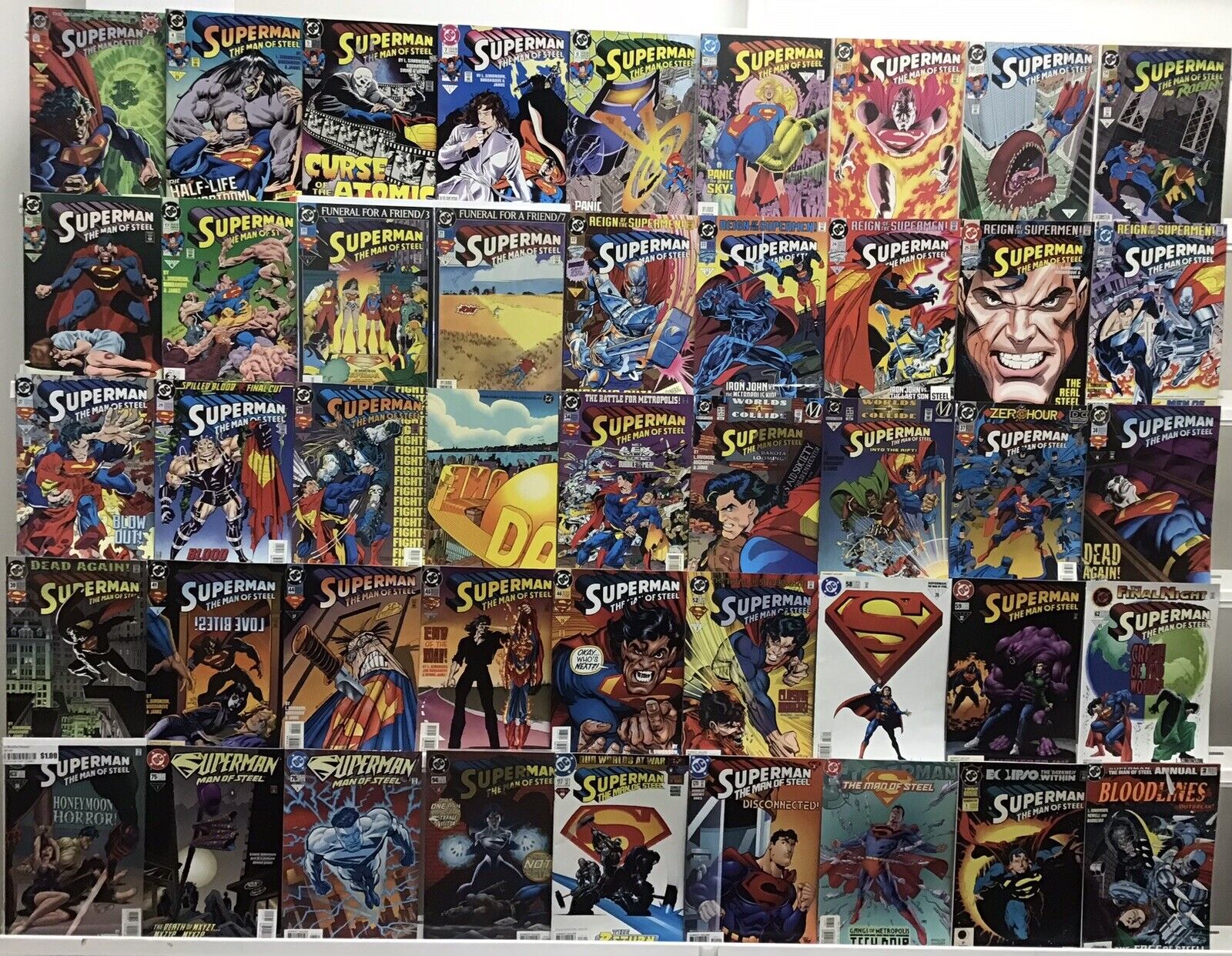 DC Comics - Superman Man Of Steel - Comic Book Lot Of 45