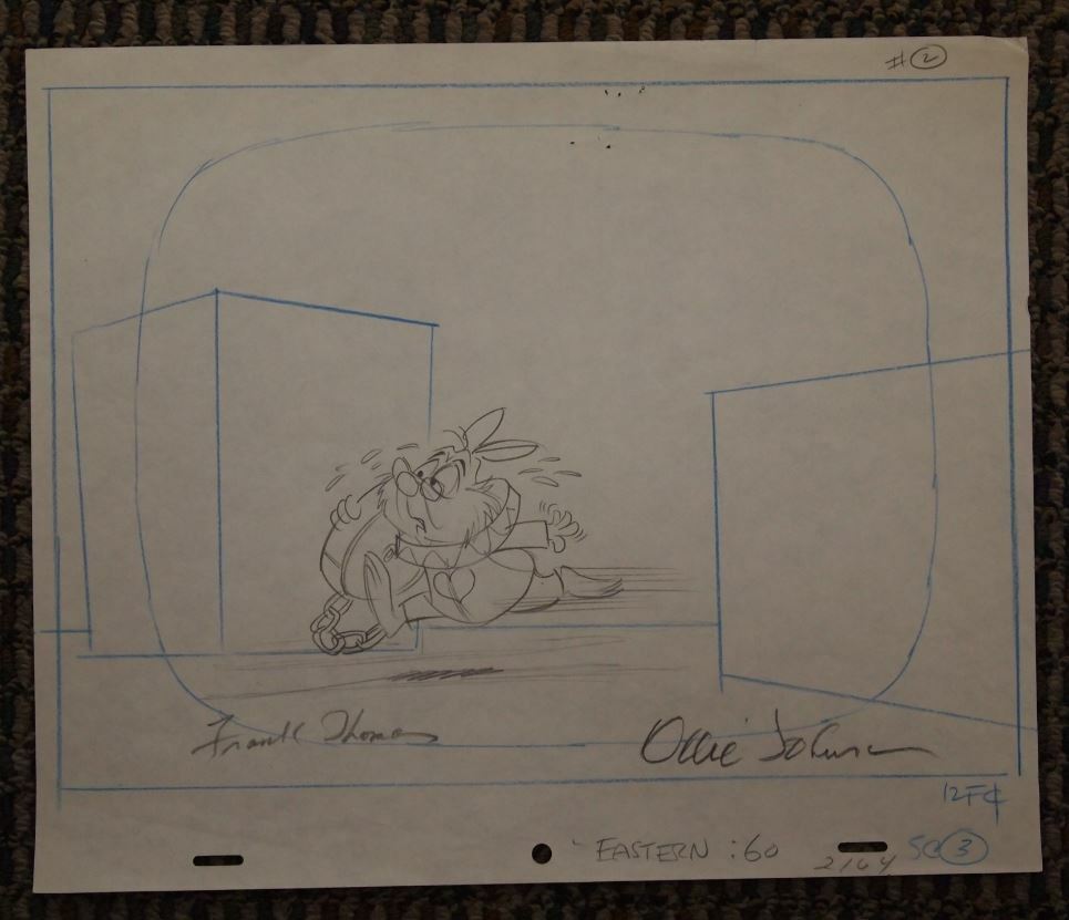 1979 Eastern Airlines Commercial Disney The White Rabbit SIGNED Thomas Johnston