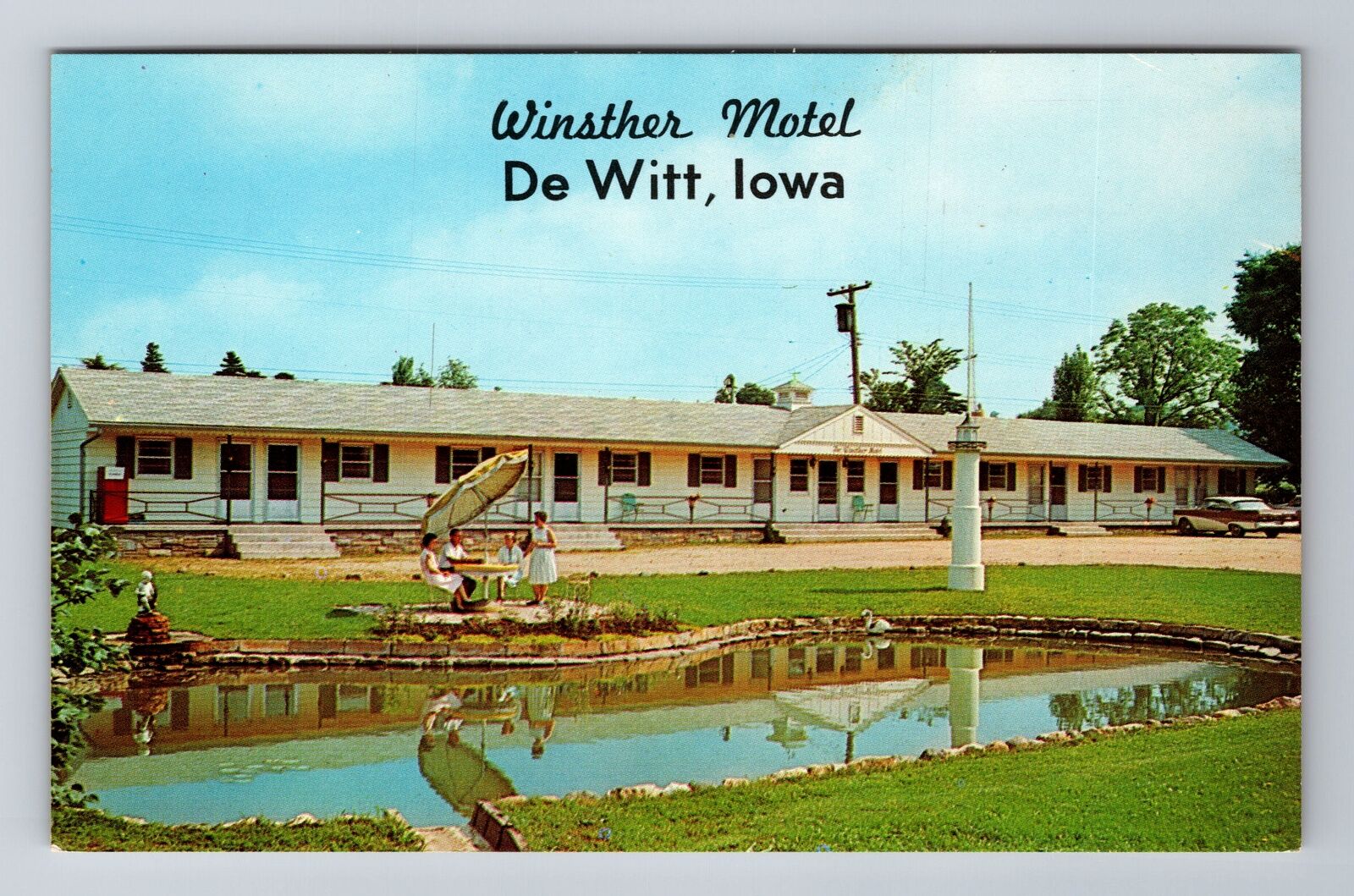 DeWitt IA-Iowa, the Winsther Motel, Advertising, Vintage Souvenir Postcard