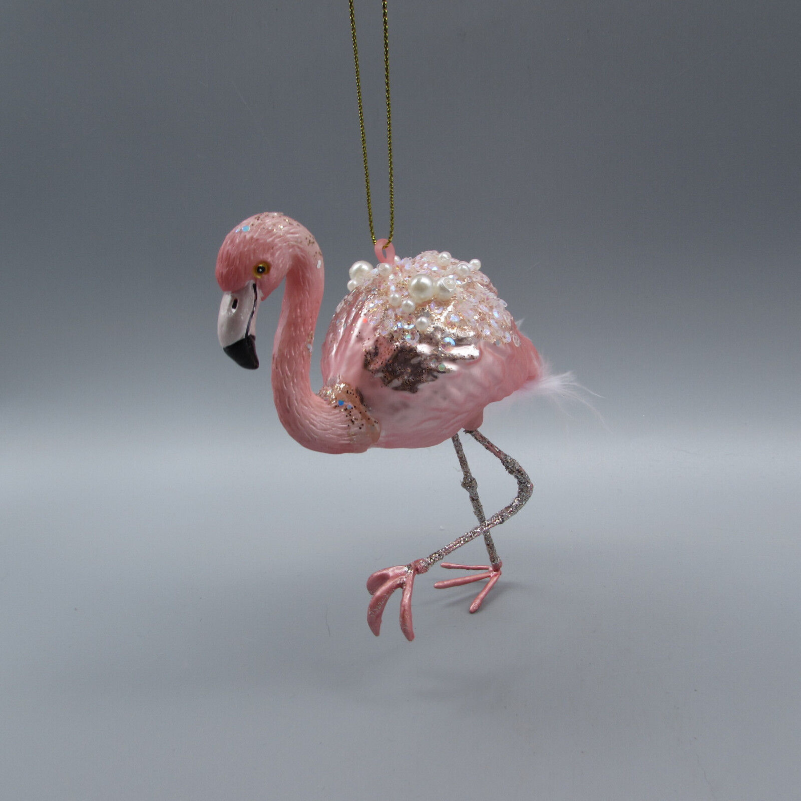 Katherines Collection Pink Flamingo Christmas Ornament