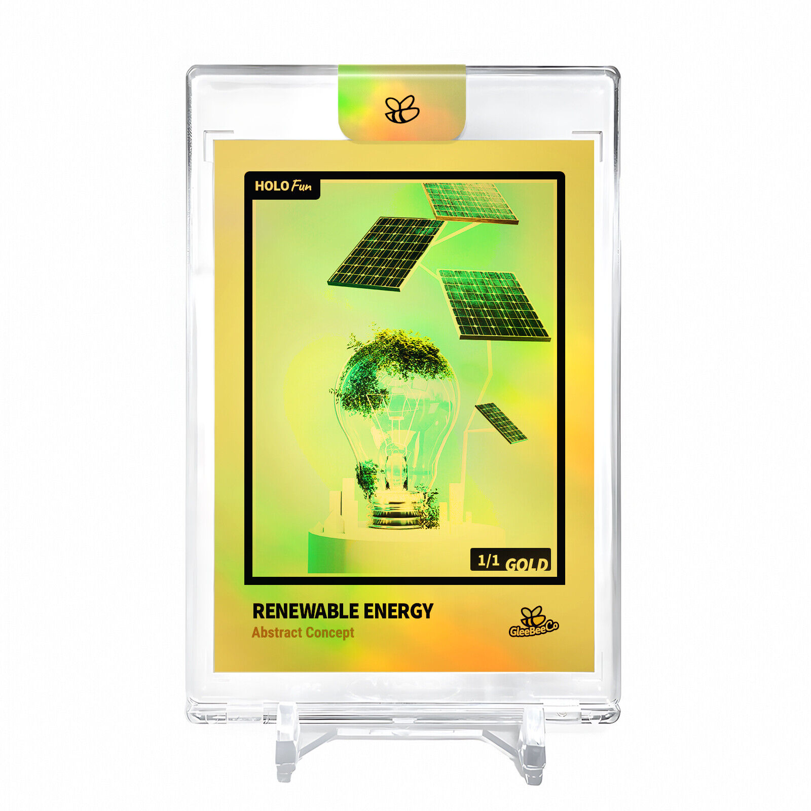 RENEWABLE ENERGY Abstract Concept Holo Gold Card 2023 GleeBeeCo #RNAS-G 1/1