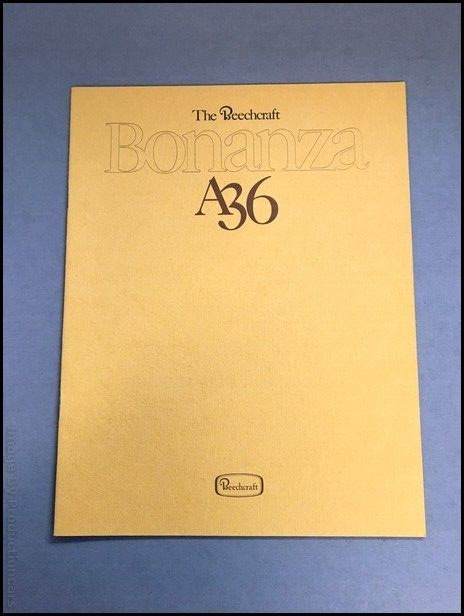 1973 Beechcraft Bonanza A36 Airplane Aircraft Vintage Sales Brochure Catalog