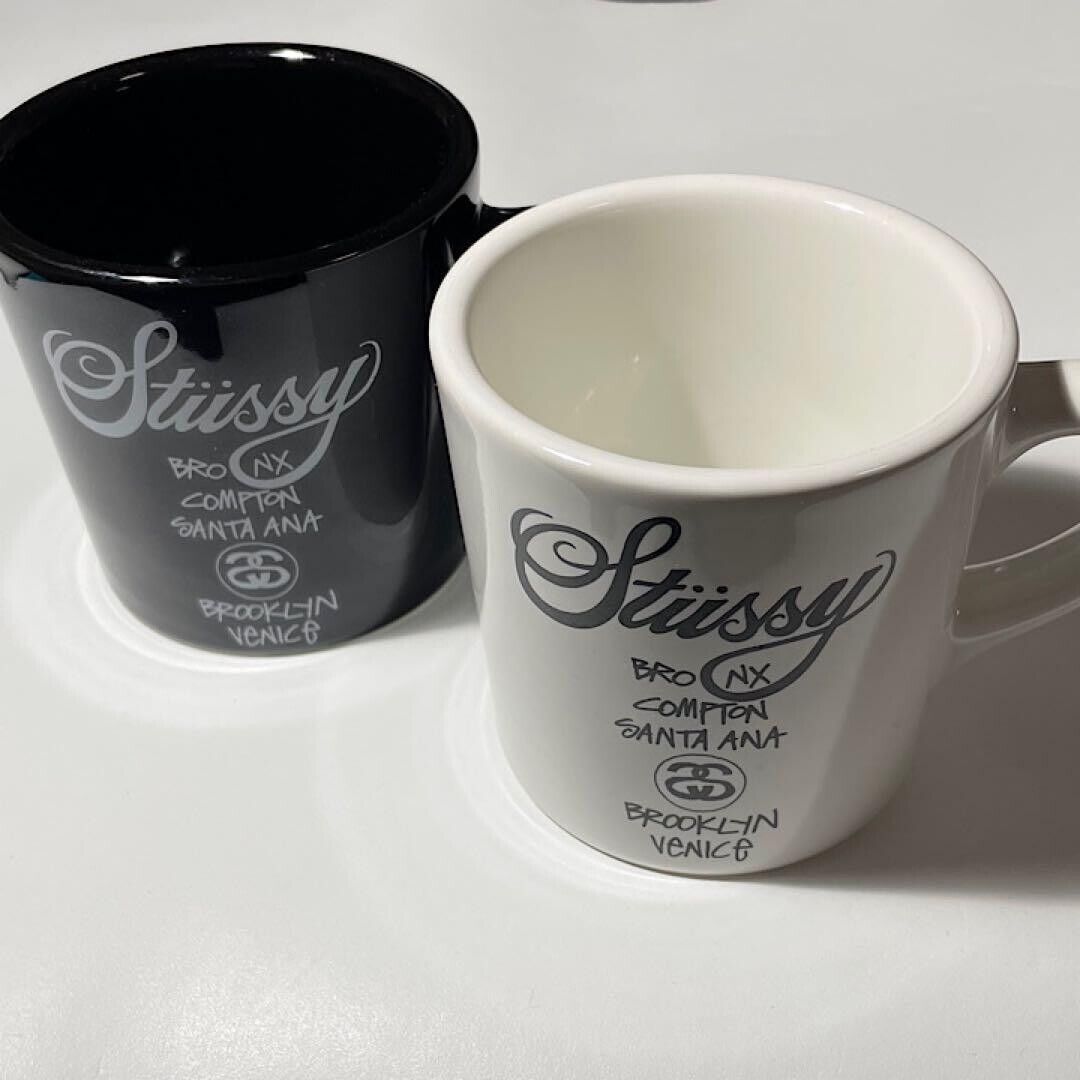 RARE Stussy World Tour Mug Set Black and White Unused
