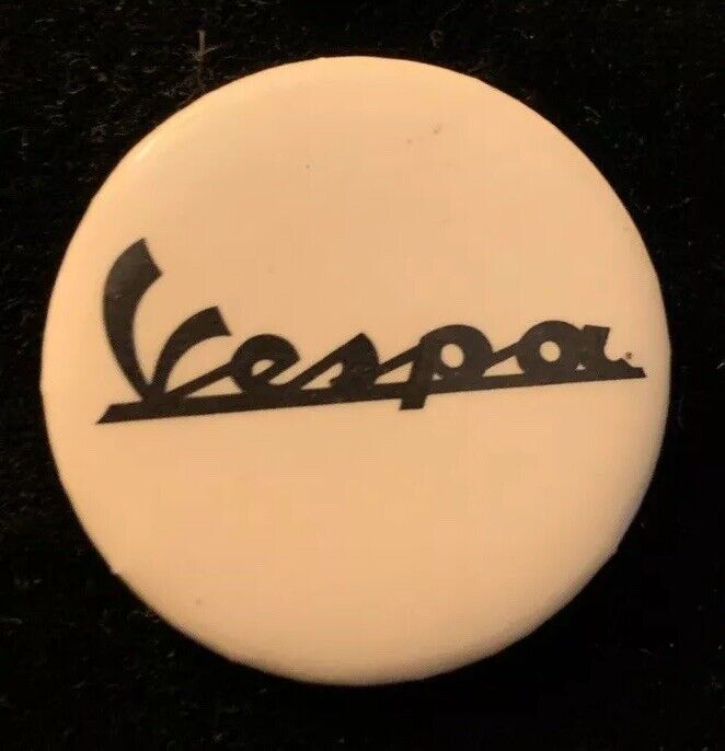 Vespa Motor Scooter Logo Pinback Button 1.25” - 