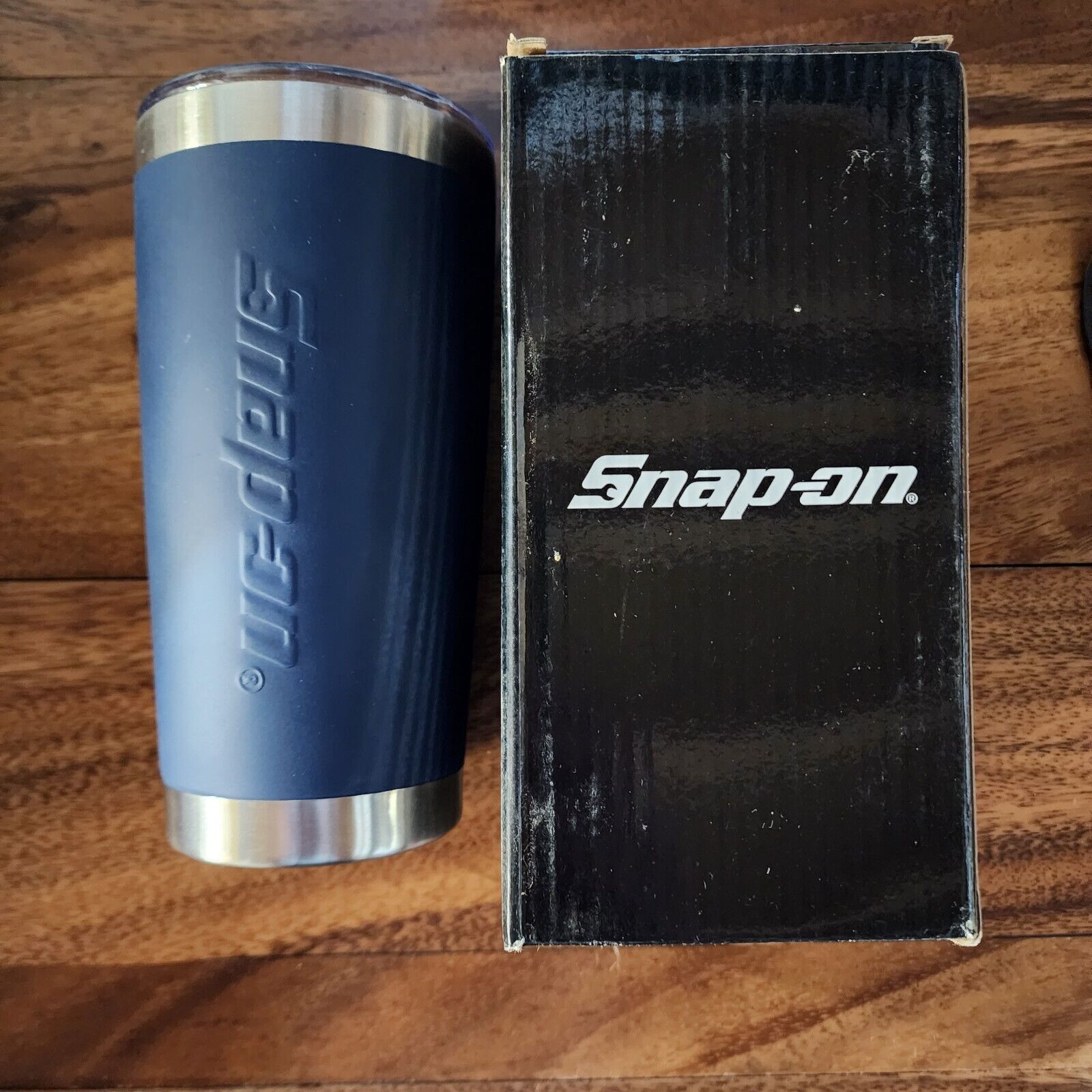 NEW Snap-On Tools 20oz Matte Blue LOGO TUMBLER In Box STAPLES COLLABORATION 