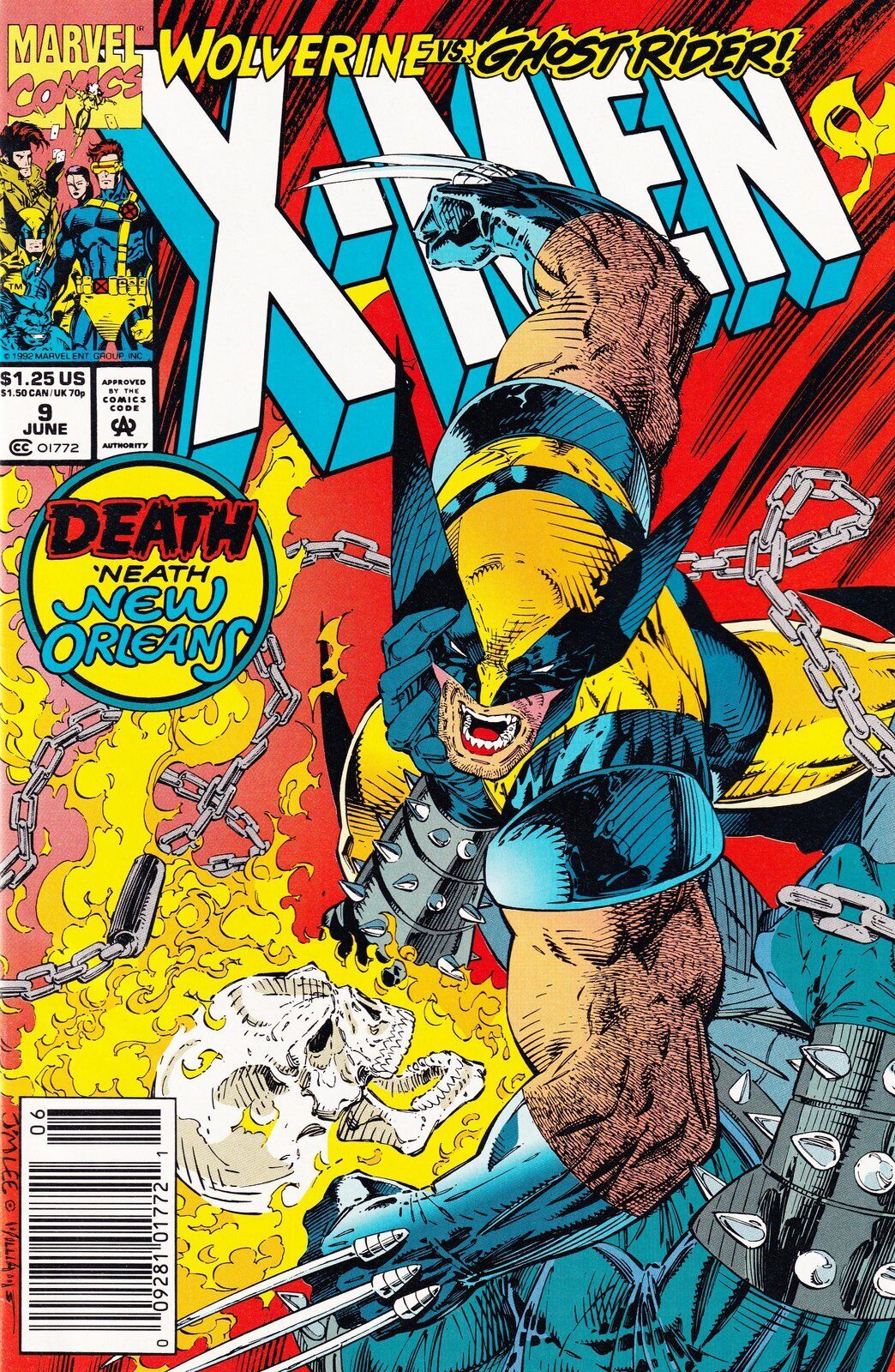 X-Men #9 Jim Lee Newsstand Cover Marvel Comics