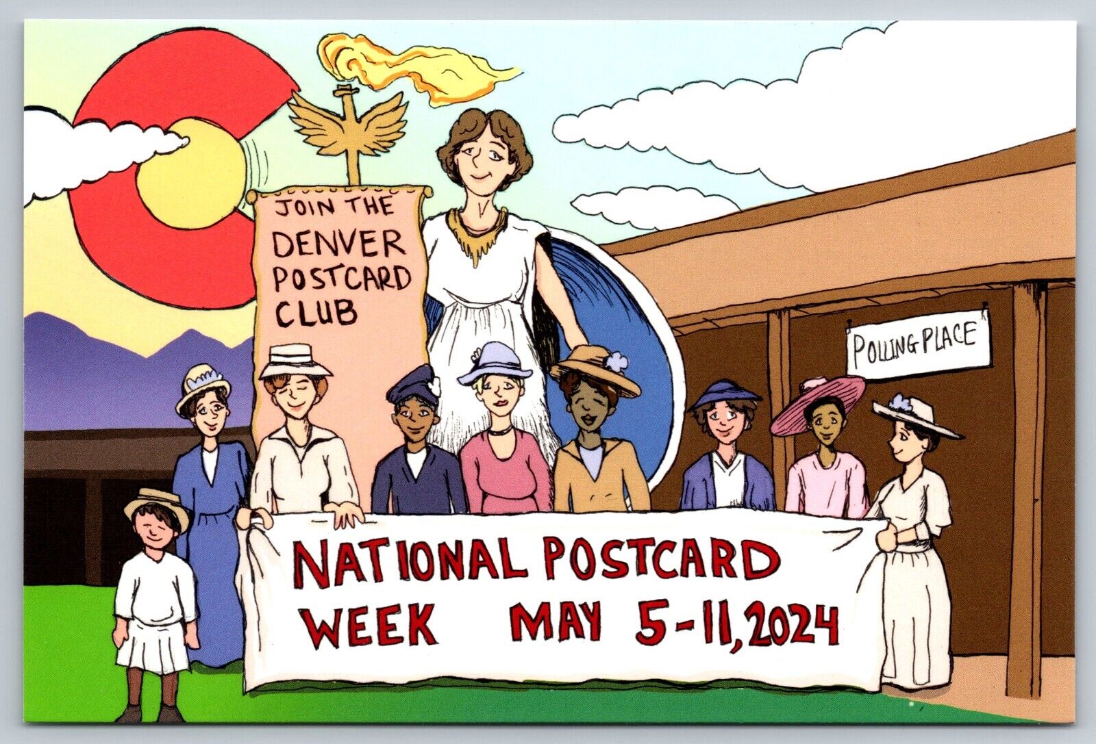 Postcard Denver Colorado Postcard Club National Postcard Week 2024 6X4 A13