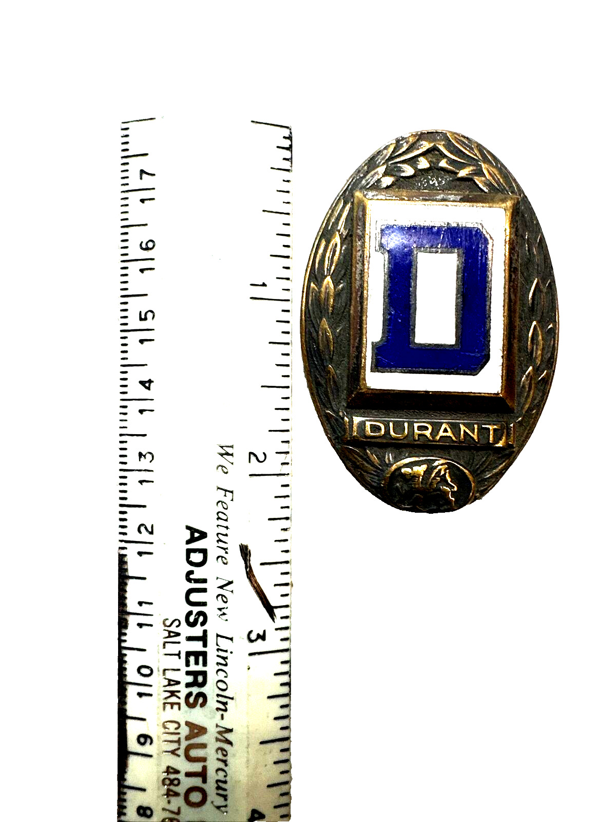 Rare 1928-29 Durant Radiator Emblem Antique Badge Grille D Logo