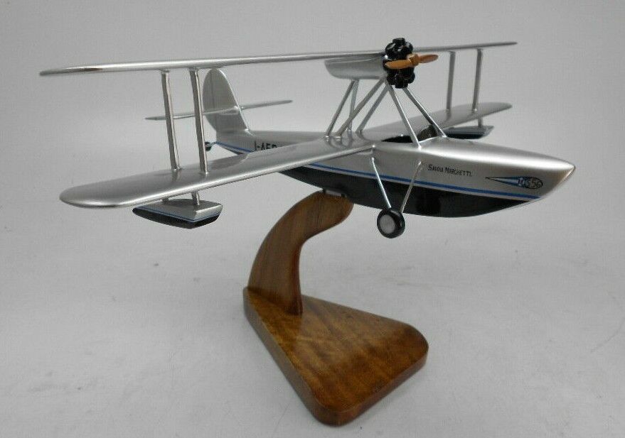 S-56 Savoia-Marchetti Flying Boat S56 Airplane Desktop Kiln Wood Model Big New