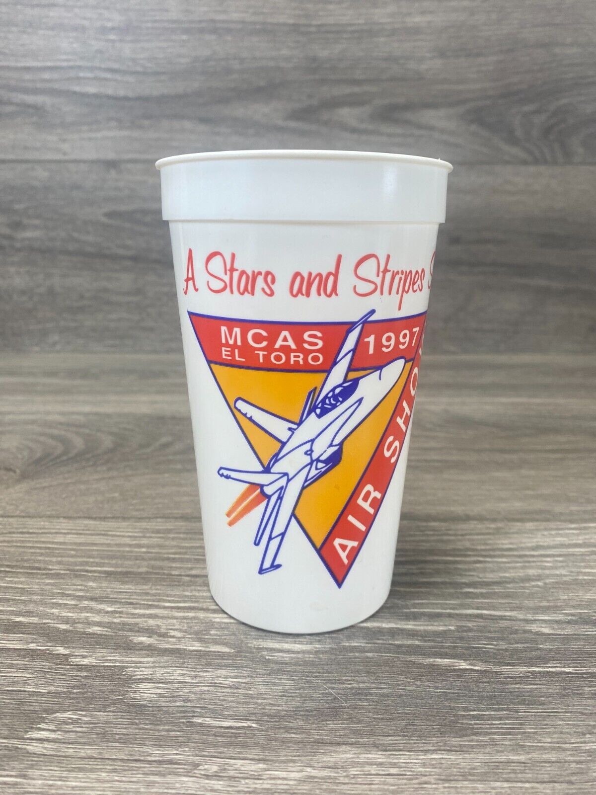 Vintage 1997 MCAS EL Toro Air Show A Stars and Stripes Beer Cup